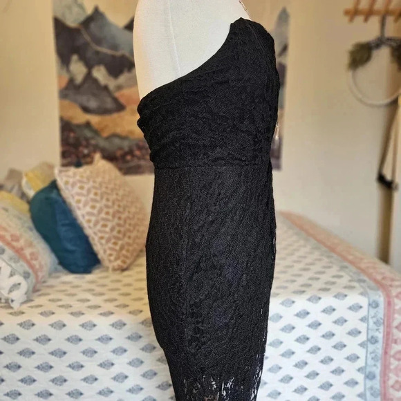NWT Sau Lee Jerri Strapless Black Lace Midi Dress Sz 6 Revolve Cocktail Formal - Picture 7 of 16